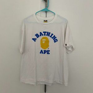 Bape College Tee White Sz XL